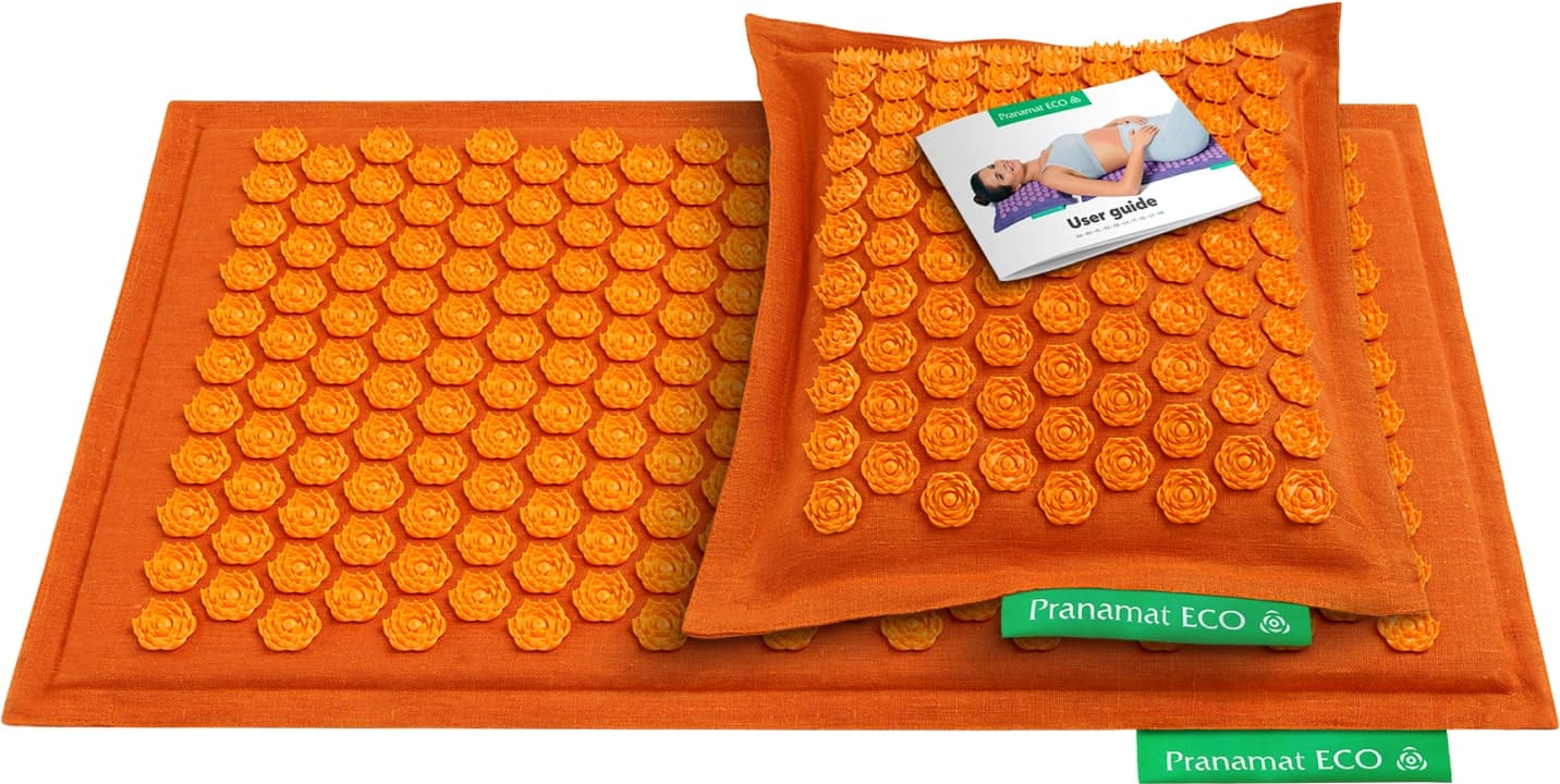 Pranamat Eco Lotus Spike Mat acupuntura masaje cojín Kuznetsov aplicador  para cuello pie espalda Yoga acupresión masaje Mat JM